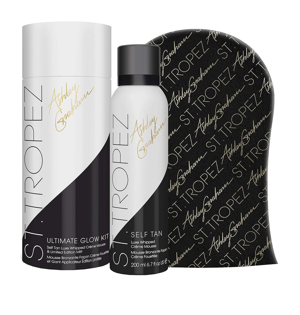 St. Tropez Ultimate Glow Kit - Limited Edition Self Tan Luxe Whipped Crème Mousse & Mitt | 6.7 Fl Oz, Vegan Formula with Hyaluronic Acid