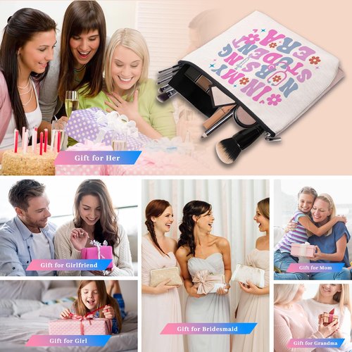 CEASQVAA Nursing Gifts for Nurses, In My Nursing Era Makeup Bag, Future Nurse Gifts, Nurse Graduation Gift Essentials Stuff Cosmetic Bag Pouch