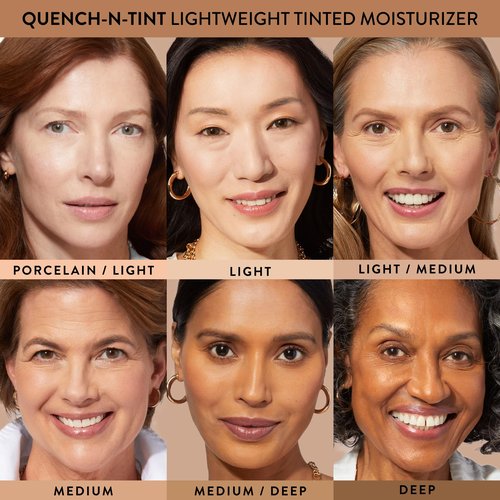 LAURA GELLER NEW YORK Quench-n-Tint Tinted Moisturizer - Sheer to Light Buildable Coverage - Natural Glow Finish - Lightweight Formula with Hyaluronic Acid, 04 Medium