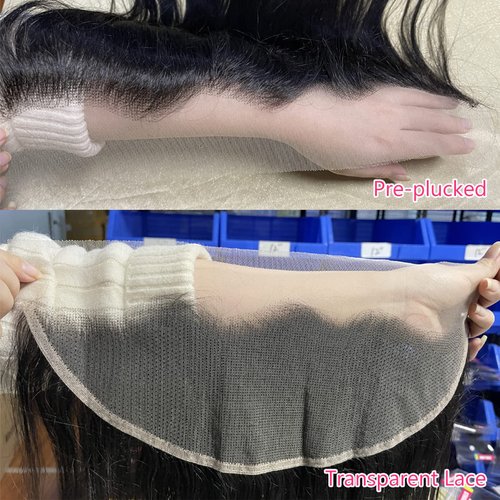 Lemoda 13x4 Frontal Straight HD Transparent Lace Frontals Brazilian Virgin Human Hair Lace Frontal Closure Natural Black 16 Inch