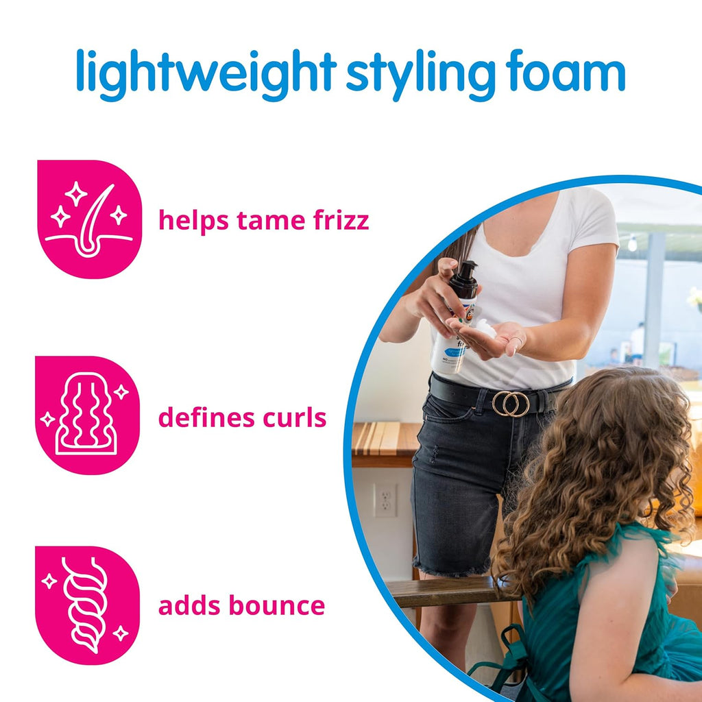 SoCozy Kids Sensitive Styling Foam - Gentle Hold Foam for Straight or Curly Hair | Rosemary Scent (6 fl oz)