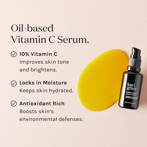 Kari Gran 10% Vitamin C Serum - Clean, Moisturizing Formula for Radiant, Glowing Skin