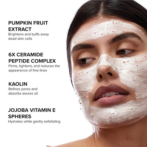 DRMTLGY Pumpkin Enzyme Face Mask - Gentle Exfoliating Treatment for Dull Skin & Fine Lines | 5.5 oz