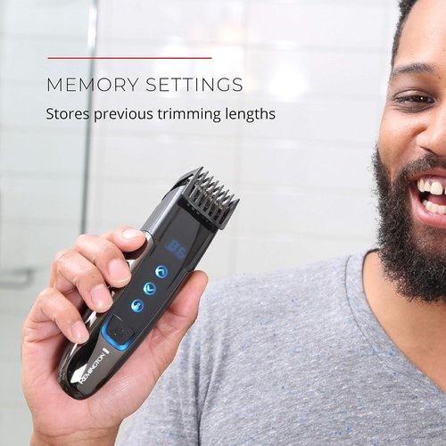 Remington MB4700 Smart Beard Trimmer - Memory Settings & Digital Touch Screen | Rechargeable & Cordless