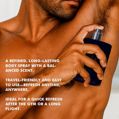 Azulfra Deodorizing Body Spray for Men - Long-Lasting Fragrance Mist with Lemon, Lavender & Vanilla | 3.56 Fl. Oz.