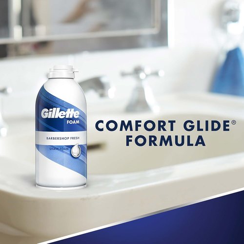 Gillette Shaving Foam - Barbershop Fresh Scent, 11 oz | Smooth & Comfortable Shave