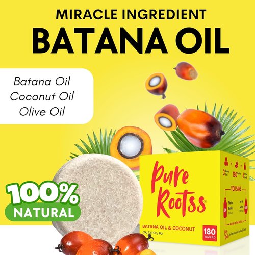 Batana Oil Shampoo & Conditioner Bar Set - Hair Growth & Thickening for Thinning Hair | Silicone & Sulfate Free