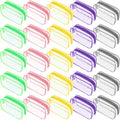 Reginary 25 Pcs Clear Makeup Bags Bulk Cosmetic Bags with Zipper Travel Toiletry Bags Waterproof Portable Transparent Zippered Pouches for Women Men Travel Bathroom Business (Bright Color)