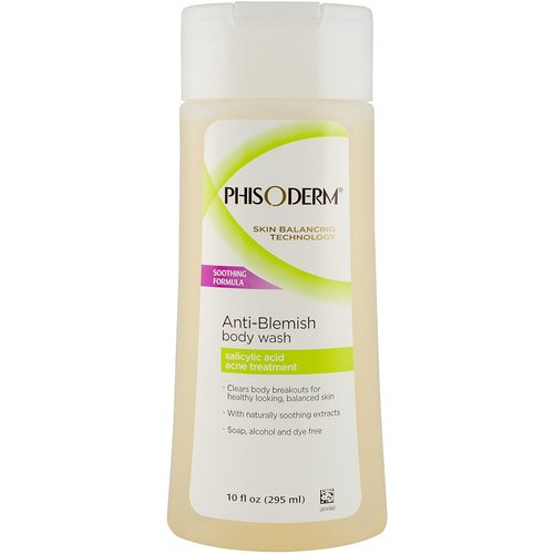 Phisoderm Anti-Blemish Body Wash - Clear Skin Formula | 10 Ounce Size