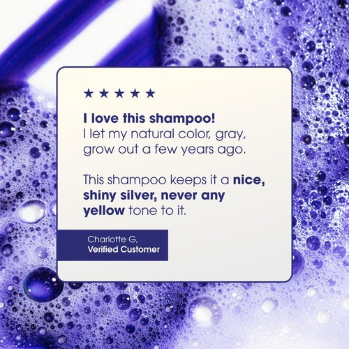 One 'n Only Shiny Silver Purple Shampoo - Argan Oil Toning for Blonde & Gray Hair - Moisturizes & Reduces Brassiness (1 Liter)