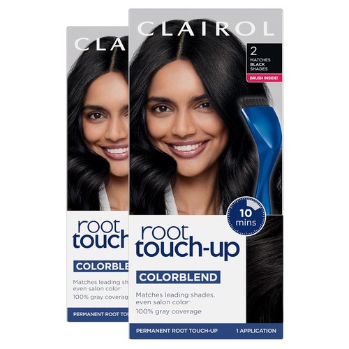 Clairol Root Touch-Up | Nice'n Easy Permanent Hair Dye - 2 Pack of Black Hair Color
