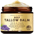 Brooklyn Botany Beef Tallow Balm – Grass Fed Beef Tallow for Skin and Face – Nourishing Face Moisturizer Infused with Lavender – 2 oz