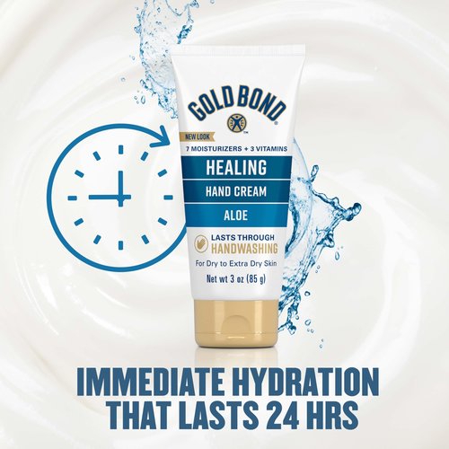 Gold Bond Healing Hand Cream, 3 oz., With Aloe, Moisture That Lasts Through Handwashing, Pack of 6