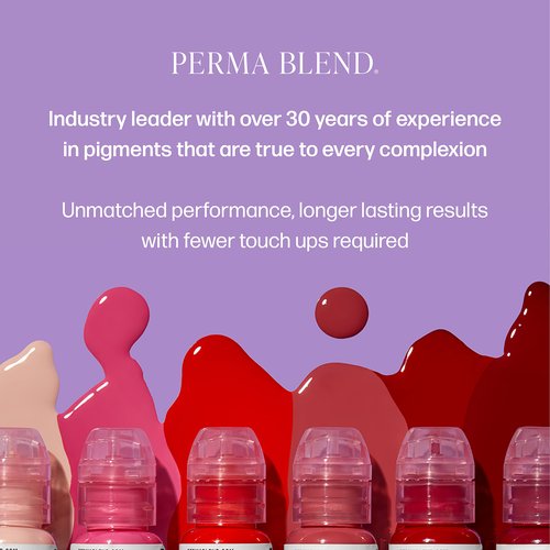 Perma Blend - Mauve - Mauve Tattoo Ink for Permanent Makeup - Lip Blush Microblading Ink to Enhance Color - Lip Blushing & Tattoo Supplies - Vegan (0.5 oz)