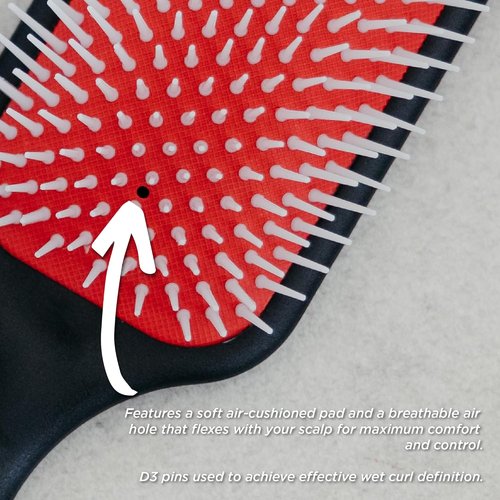 Denman Detangling Paddle Brush - Versatile Wet/Dry Hair Styler for Curly, Coily & Straight Hair | Ideal for All Hair Types
