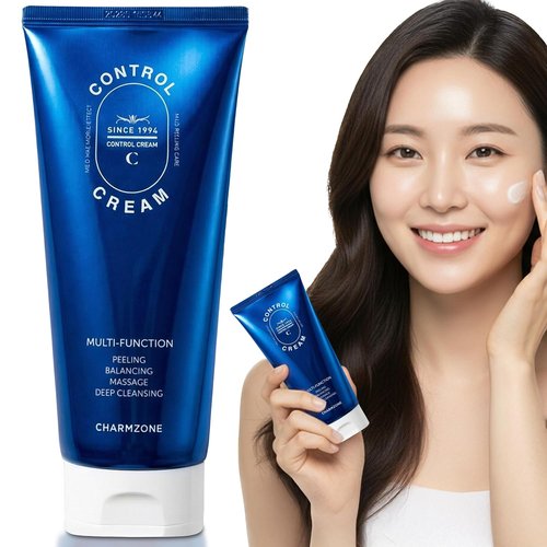 CHARMZONE Control Cream - Korean Exfoliating Face & Body Massage Cream for Sebum & Dead Skin Removal | Hydrating Moisturizer (150ml)