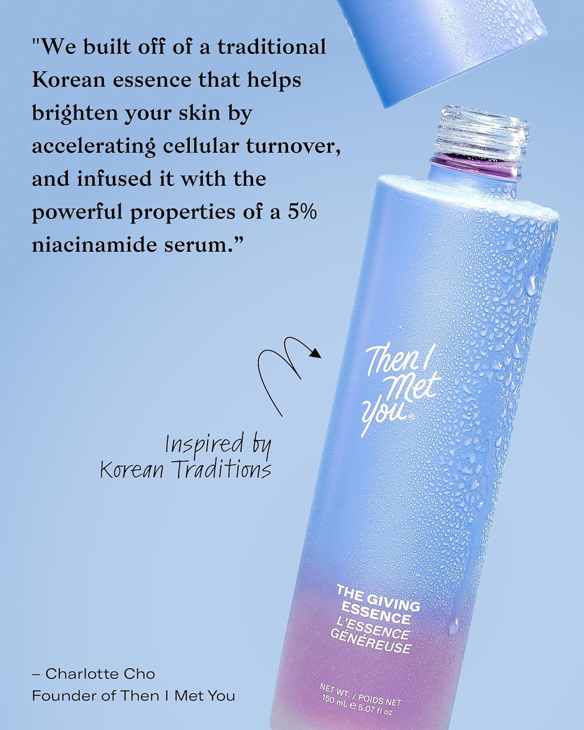 Then I Met You The Giving Essence - Vegan Korean Skincare with 5% Niacinamide & Red Algae | 5.07oz