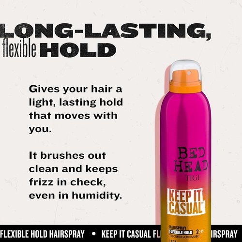 TIGI Bed Head Keep It Casual Hair Spray - Flexible Hold & Brushable Finish for Frizz Control | 9.1 oz