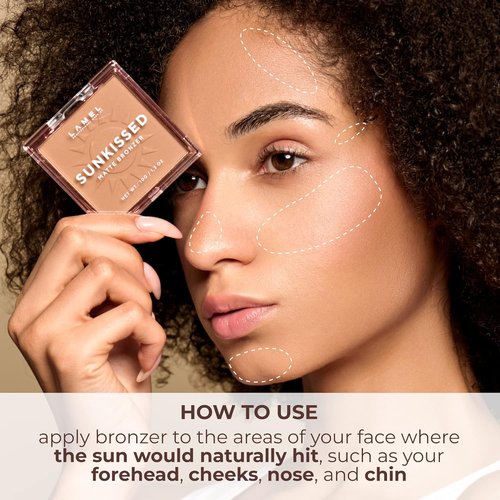 LAMEL Sunkissed Matte Bronzer Face Powder - Long-Lasting, Non-Greasy Organic Formula - Natural Tan - 0.35oz