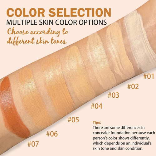 Skiennix Foundation Stick - Dual-Ended 2-in-1 Longwear & Waterproof Concealer for Dark Circles & Blemishes, 2.09 oz (04#)