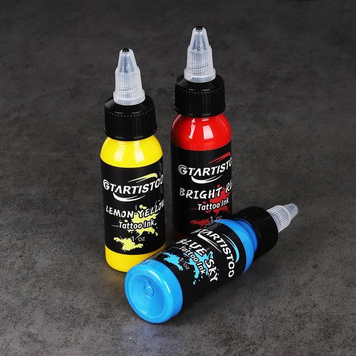 GTARTISTOO Professional Tattoo Ink Set 14 Colors 1OZ (30ml) Vegan-Friendly Pigment Tattoo Ink Supplies Ink