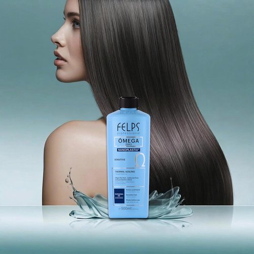 Felps Professional Omega Sensitive - Thermal Sealing Nanoplasty Hair Treatment - Formaldehyde Free 500ml/16.90oz