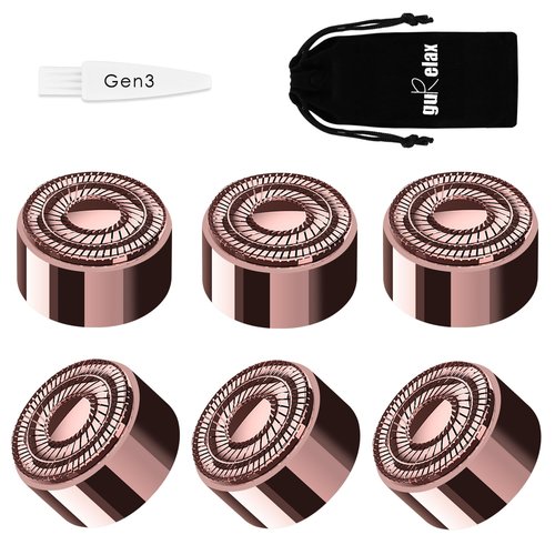 Gurelax Replacement Heads for Flawless Finishing Touch Facial Hair Remover, Gen 3 Replacement Blades for Women,18K Gold Replacement Blades Refill (Just fit for Gen3 Device)