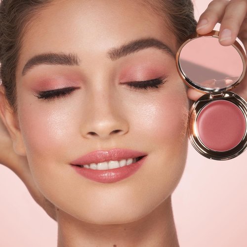 Charlotte Tilbury Pillow Talk Lip & Cheek Cream Blush - Hydrating Makeup for a Dewy Finish - Enriched with Vitamin E & Beeswax