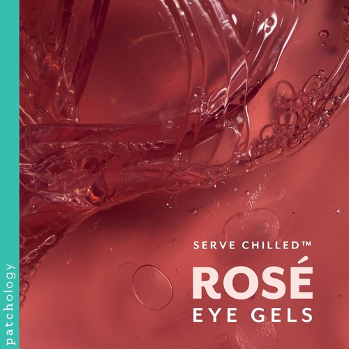 Patchology Serve Chilled Rosé Eye Gels - Hydrating Eye Patches for Puffiness & Dark Circles | 15 Pairs