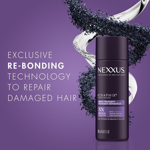 Nexxus Keraphix Damage Repair Pre-Wash Treatment Cream - Strengthens Damaged Hair with Keratin & Black Rice | 6 oz