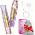 Happnear 2 in 1 Electric Bikini Shaver for Women - 2025 Dual Head Bikini Trimmer for Women IPX7 Waterproof Wet & Dry Use Bikini Razor for Travel Rechargeable Electric Razor for Underarm Leg Arm,Purple