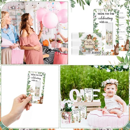 30 Pack Jungle Animal Baby Shower Favors Lip Balms Bulk, Baby Showers Games Prizes Party Gifts, Gender Reveal Favors, Babys Showers Birthday Party Supplies Basket Gift Stuffers