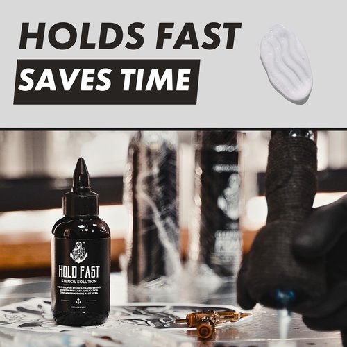 Sorry Mom Tattoo Stencil Gel Solution - Tattoo Transfer Gel for Tattooing - Long Lasting, Clear & Dark Stencils - The Original HOLD FAST - Developed in USA by Professionals (3.4 oz)