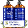 Artnaturals Beard Shampoo and Conditioner Set - Softens, Strengthens and Smooths Mustache and Beard Hair - All Skin and Hair Types