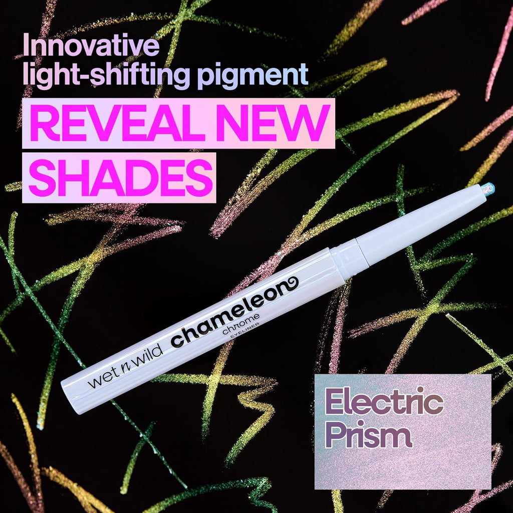 Wet n Wild Chameleon Chrome Eyeliner - Waterproof, Smudge-Proof, Long-Lasting 18-Hour Wear | Electric Prism