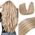 Elailite K Tip Hair Extensions Human Hair Real Remy Hair Golden Brown & Bleach Blonde 14 Inch U Tip Ktip Utip Keratin Bond Hot Fusion Pre Bonded Hair Extensions for Women 50G 50Strands