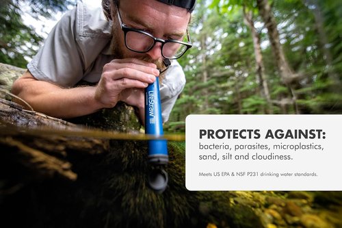 LifeStraw Personal Water Filter - Essential for Hiking, Camping & Emergency Preparedness