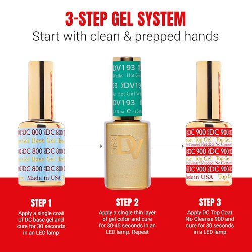 DND Diva Gel Polish Set - First Class Collection | UV/LED Gel & Air Dry Nail Lacquer Duo - 0.5 Fl Oz Each