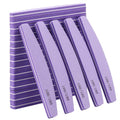 20 Pack Nail Buffer 100/180 Grit Washable Double Sided Nail Sanding Block File for Acrylic Natural Gel Nails, Purple