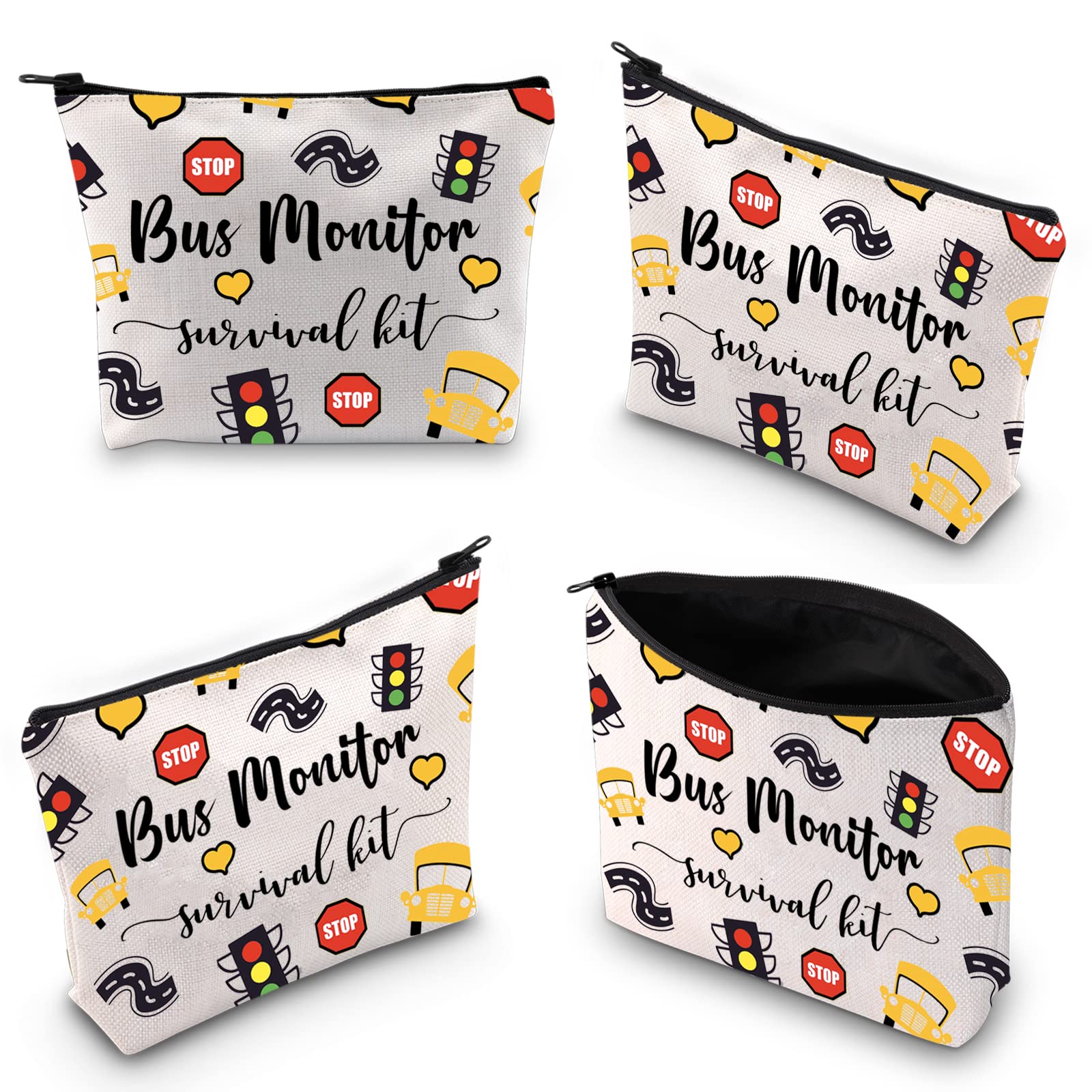 WCGXKO Bus Monitor Survival Kit Zipper Pouch Makeup Bag