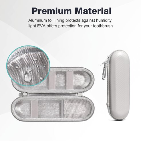 Nincha Hard Shell Electric Toothbrush Case - for Oral-B iO/Pro/Smart Series Bigger Size Travel Case Fits all Powered Toothbrushes and Accessories White