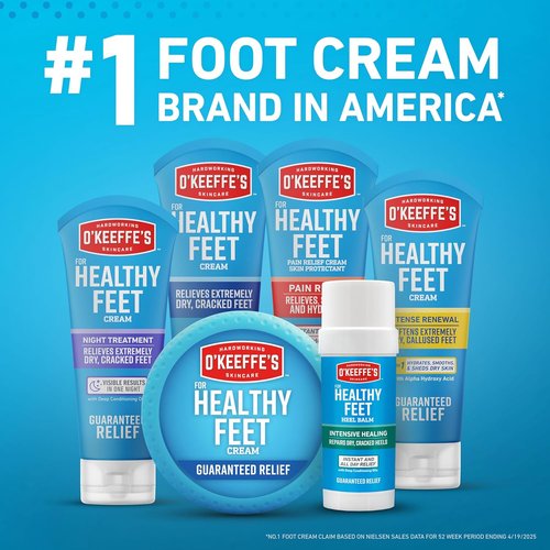 O'Keeffe's Foot Cream - Guaranteed Relief for Extremely Cracked, Dry Feet - 3 oz Tube (2 Pack)