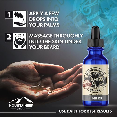 Mountaineer Brand Natural Unscented Beard Oil - Hydrates & Softens for Beard Growth | 2oz Made in West Virginia