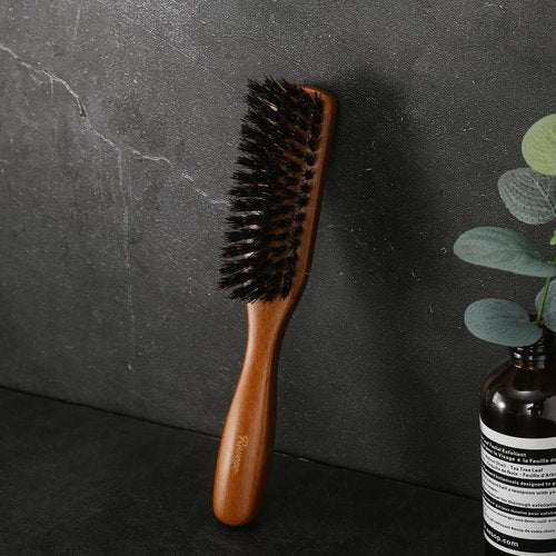 Beard Brush for Men, Ravego 100% Boar Bristle brush for Berad & Short Hair Detangle Add Natural Shine & Texture Exfoliates Skin and Scalp
