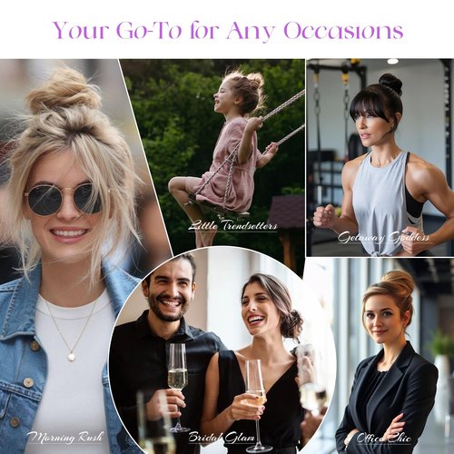 SOFEIYAN Human Hair Bun 100% Real Human Hair 16g Messy Bun Natural Tousled Stretchy Fluffy Donut Updo Elegant Chignon with Elastic Rubber Band Fake Bun Hair Piece for Women - Natural Black