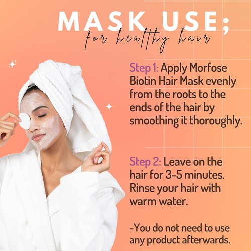Morfose Professional Biotin Hair Mask for Dry, Damaged, or Brittle Strands, Repairs and Protects, Soft, Smooth and Healthy Hair, reduces Brakage and Split-Ends, (large, 16.9 Fl Oz)