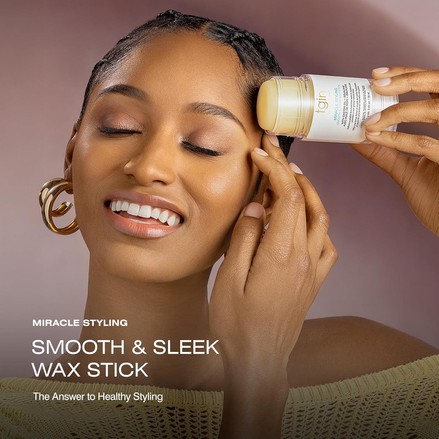 Thank God It's Natural Smooth & Sleek Wax Stick - Miracle Styling for Sleek Hair | 4 oz