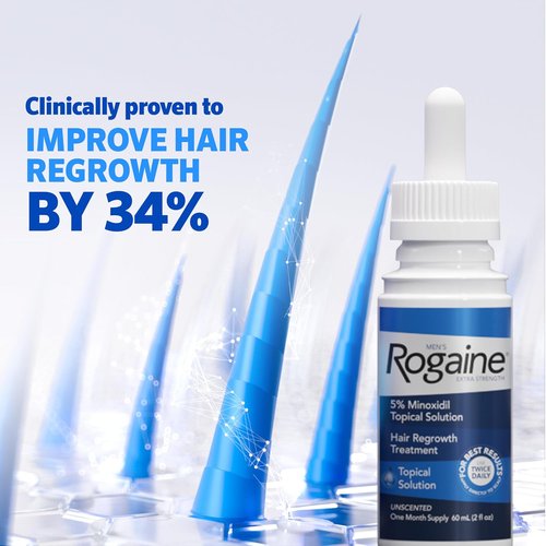 Regine Switzerland Men’s Rogaine Extra Strength 5% Minoxidil - Clinically Proven Hair Regrowth Solution | 3 Month Supply