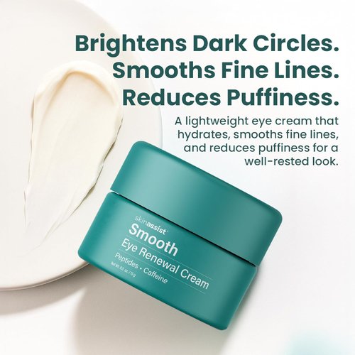 Skiennix Smooth Eye Renewal Cream - Hydrating Anti-Aging Formula for Dark Circles & Puffiness - 0.5 oz