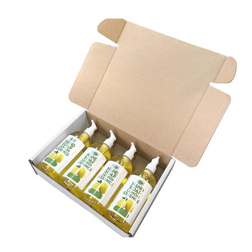 Soap House Hand Soap | Lemon Essence | Made with Pure Lemon Essential Oil | Pack of 4 units (16.9 Fl Oz x 4)